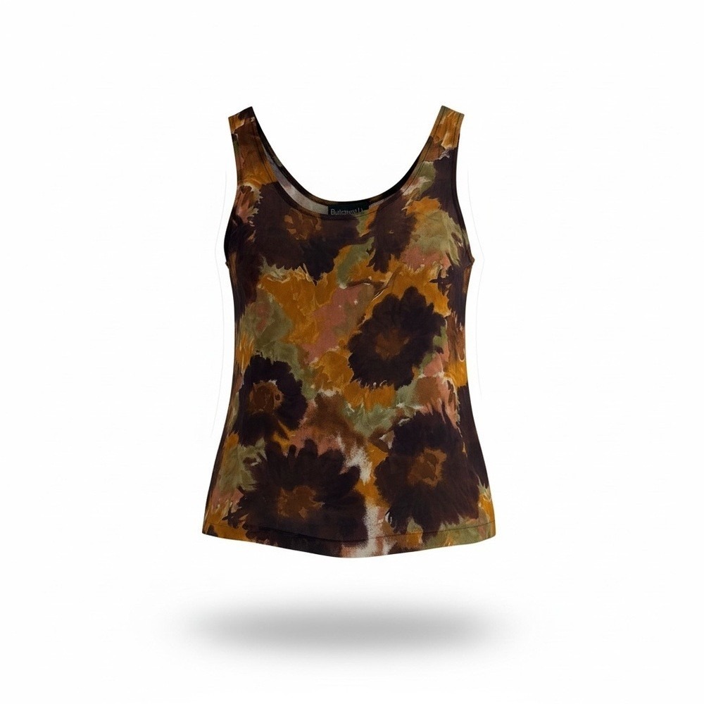 Vintage Earthy Lightweight Tank Women's Large By Buttoned UP